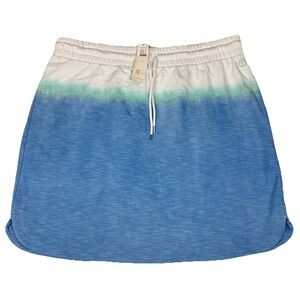 NEW Talbots Terry Skirt Dip Dye Womens Large Elastic Waist Drawstring Athleisure